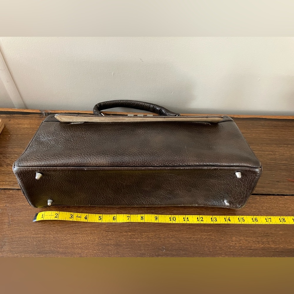 💥2 for 1💥Vintage Normandie Brown Leather Handbag - Picture 11 of 16